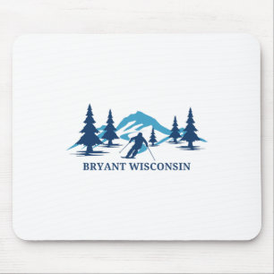 Tapis De Souris Station de ski Bryant Wisconsin Skieur Ski