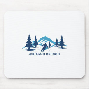 Tapis De Souris Station de ski d'Ashland Oregon Skieur Ski