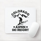 Tapis De Souris Station de ski d'Aspen Colorado (Avec souris)