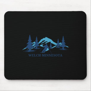 Tapis De Souris Station de ski de Welch Minnesota Skieur Skiant