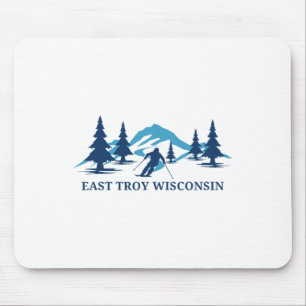 Tapis De Souris Station de ski d'East Troy Wisconsin Skieur