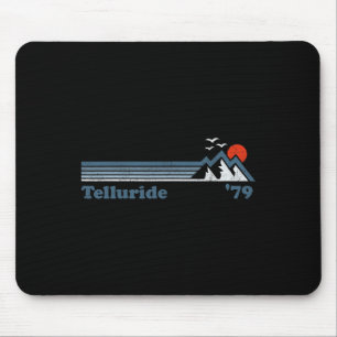 Tapis De Souris Station de ski Retro Telluride Colorado Snowboard