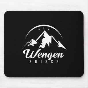 Tapis De Souris Station de ski Wengen Suisse Ski Snowboard