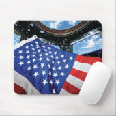 Tapis De Souris Station spatiale Drapeau américain Orbite terrestr (Avec souris)