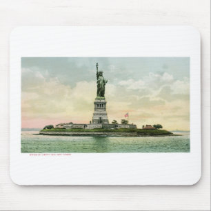 Tapis De Souris "Statue affiche vintage de liberté". New York.