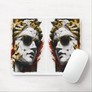 Tapis De Souris Statue Cool avec Lunettes de Soleil – Sagesse Anti