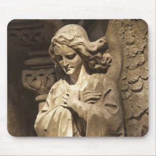 Tapis De Souris Statue d'ange avec les mains croisées, Buenos