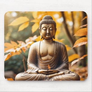 Tapis De Souris Statue de Bouddha serein Vibrations Zen Harmonie J