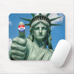 Tapis De Souris Statue de la Liberté avec autocollant d'élection