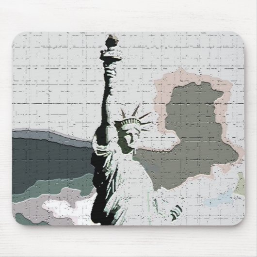 Tapis De Souris Statue de Liberty Pop Art (Devant)