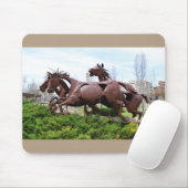 Tapis De Souris Statue des chevaux (Avec souris)
