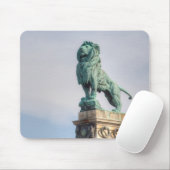 Tapis De Souris Statue du lion bronze (Avec souris)