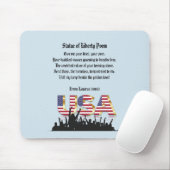 Tapis De Souris Statue du poème de la liberté, Une nation d'immigr (Avec souris)