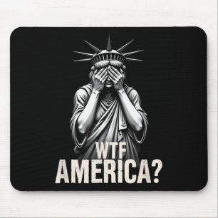 Tapis De Souris Statue Patriotique 4 juillet Liberté Avec Amérique