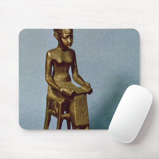 Tapis De Souris Statue posée d'Imhotep tenant un ouvert (Avec souris)