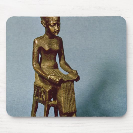 Tapis De Souris Statue posée d'Imhotep tenant un ouvert (Devant)