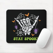 Tapis De Souris Stay Spooky Halloween Skeleton Hand (Avec souris)