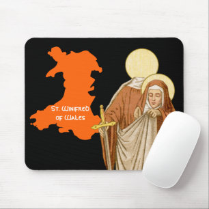 Tapis De Souris Ste Winifred du Pays de Galles (P 002)