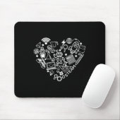 Tapis De Souris Steam Heart Shape Stem Enseignant Science Lover By (Avec souris)