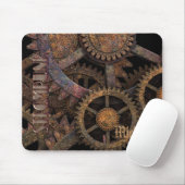 Tapis De Souris Steampunk Cogs and Wheels Personalised (Avec souris)