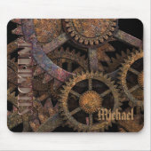 Tapis De Souris Steampunk Cogs and Wheels Personalised (Devant)