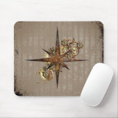 Tapis De Souris Steampunk Compass Star Grunge (Avec souris)