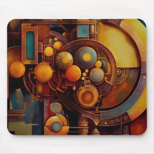 Tapis De Souris Steampunk Mechanical Orb Composition (Devant)