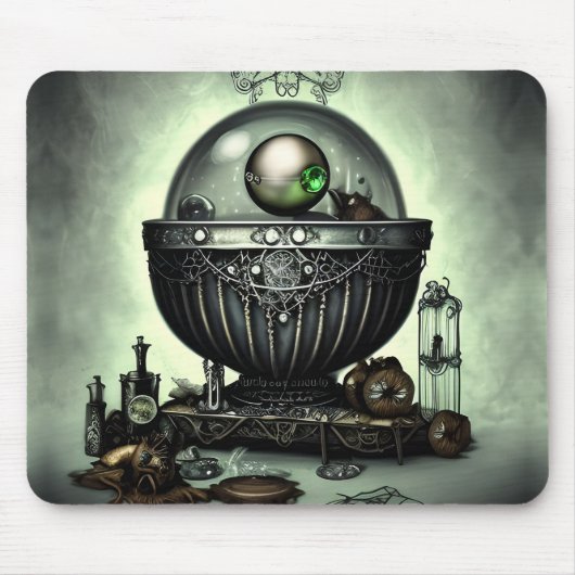 Tapis De Souris Steampunk Ornate Cauldron et articles magiques sur (Devant)