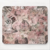 Tapis De Souris Steampunk romantique | Ephémère Vintage antique (Devant)