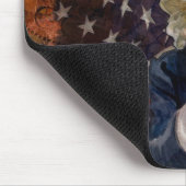 Tapis De Souris Steampunk Sam Patriotique US Drapeau Design (Coin)