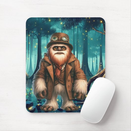 Tapis De Souris Steampunk Sasquatch Mousepad (Avec souris)