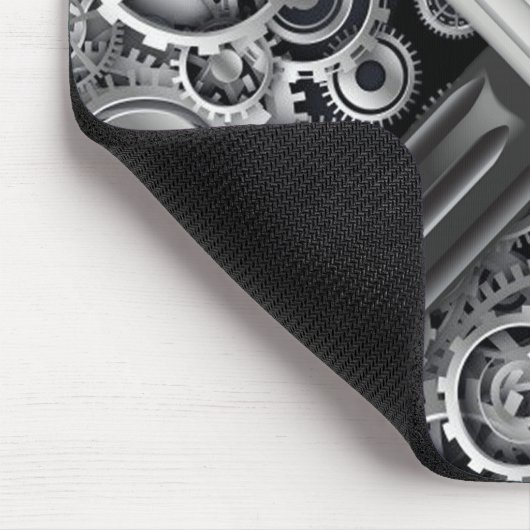 Tapis De Souris Steampunk Silver Gears & Tools Pad souris (Coin)