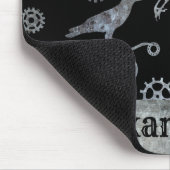 Tapis De Souris Steampunk Silver Zinc Gears and Crows Custom Nom (Coin)