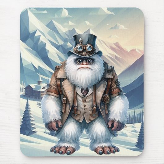 Tapis De Souris Steampunk Yeti Mousepad (Devant)