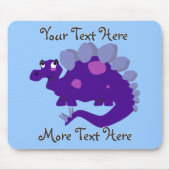 Tapis De Souris Stegosaurus pourpre Mousepad (Devant)