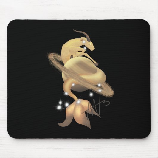 Tapis De Souris Stellar Capricorn Saturn Zodiac (Devant)