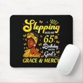 Tapis De Souris Stepng Into My 65th Birthday Christian Afro Women (Avec souris)