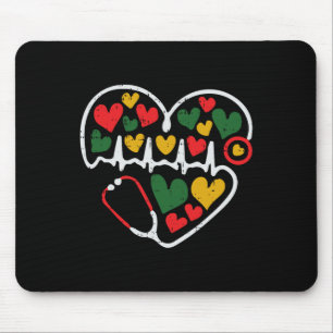 Tapis De Souris Stethoscope Coeur Junet10Melanin Infirmière Africa