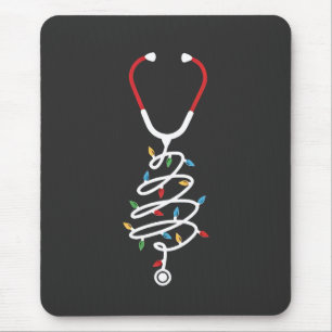 Tapis De Souris Stethoscope Fournitures Médicales Lumières Arbre d