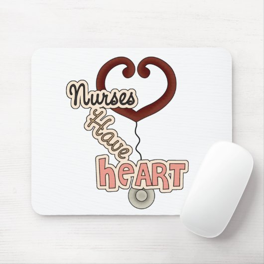 Tapis De Souris Stethoscope Les infirmières ont des T-shirts cardi (Avec souris)
