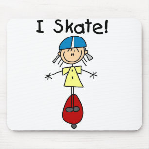 Tapis de souris Stick Figure de skateboard