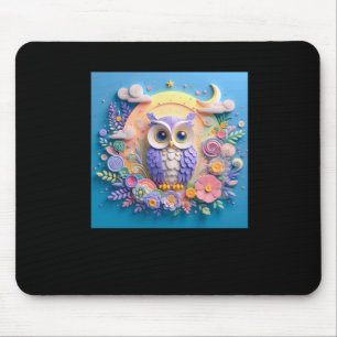 Tapis De Souris Sticker 3d Owl #2