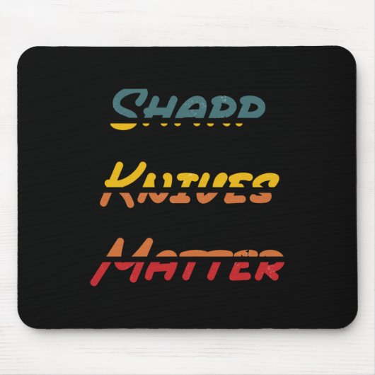Tapis De Souris Sticker à couteaux pointus (Devant)