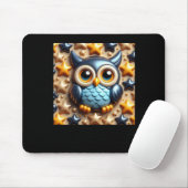 Tapis De Souris Sticker à hibou 3d (Avec souris)