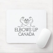 Tapis De Souris Sticker Elbows Up Canada3 (Avec souris)