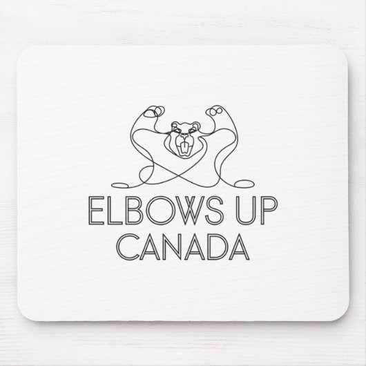 Tapis De Souris Sticker Elbows Up Canada3 (Devant)