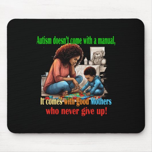 Tapis De Souris Sticker maman Autism (Devant)
