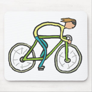 Tapis De Souris Stickman cycliste
