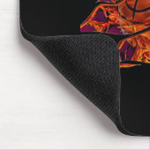 Tapis De Souris Sticulation D'Un Basket-Ball Feu (Coin)