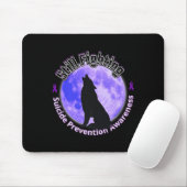 Tapis De Souris Still Fighting Suicide Prevention Awareness Wolf P (Avec souris)